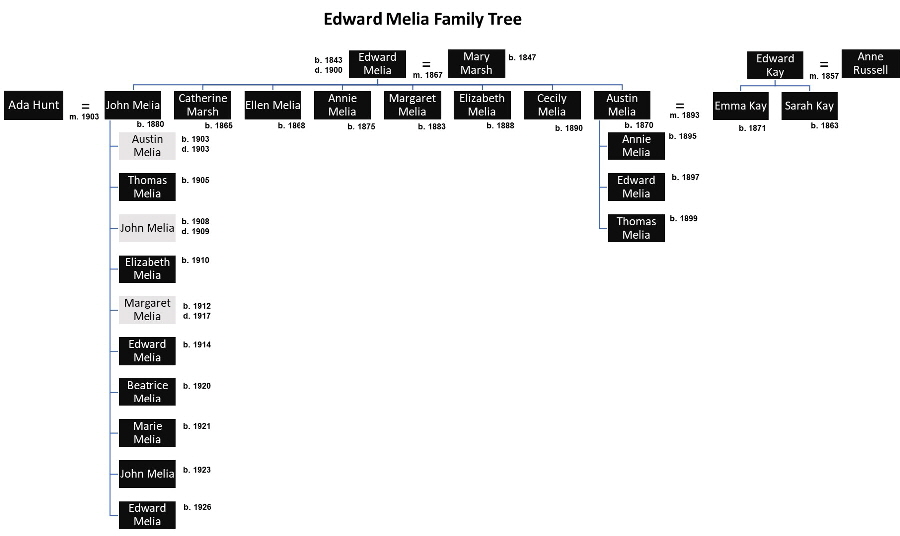 Edward Melia family tree