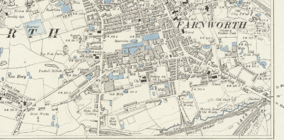 Farnworth - map circa 1900