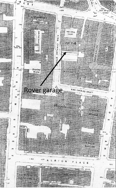 Rover dealer Leeds map